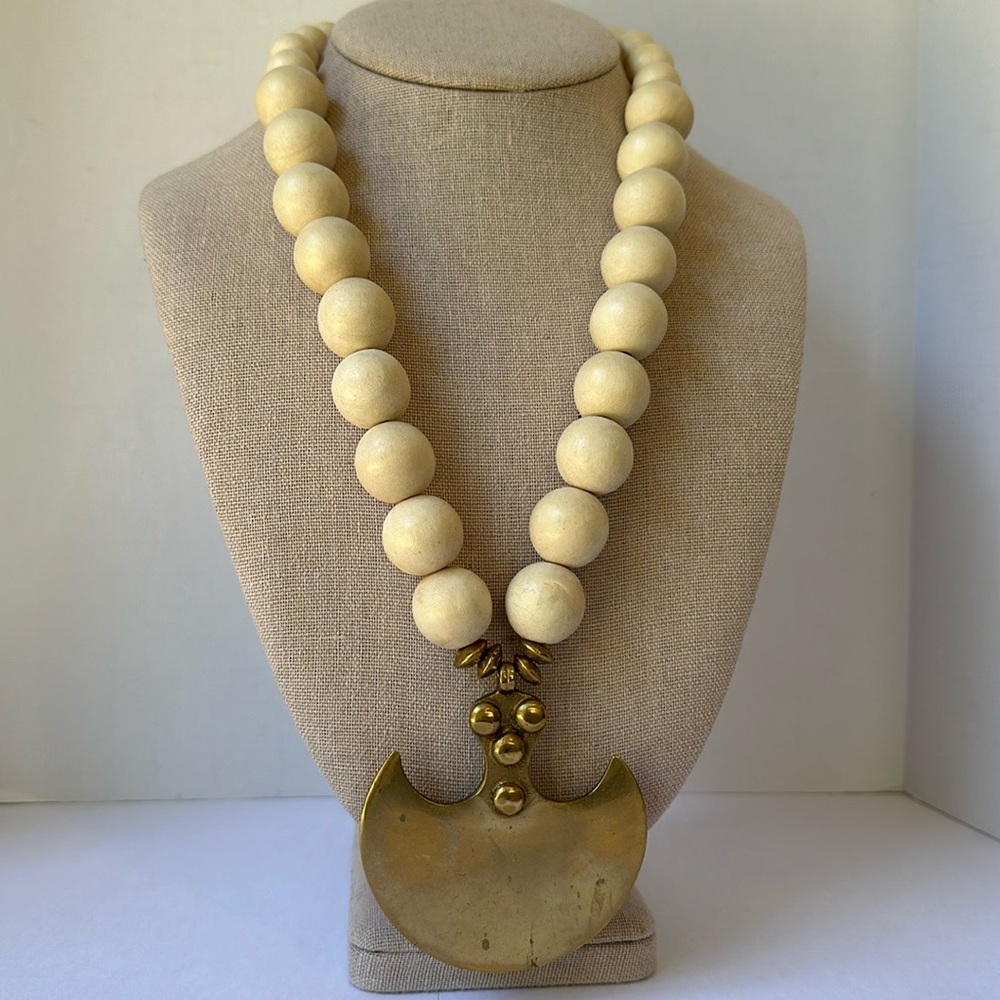 Stone and Stick Tennessee Bohemian Brass Ax Necklace